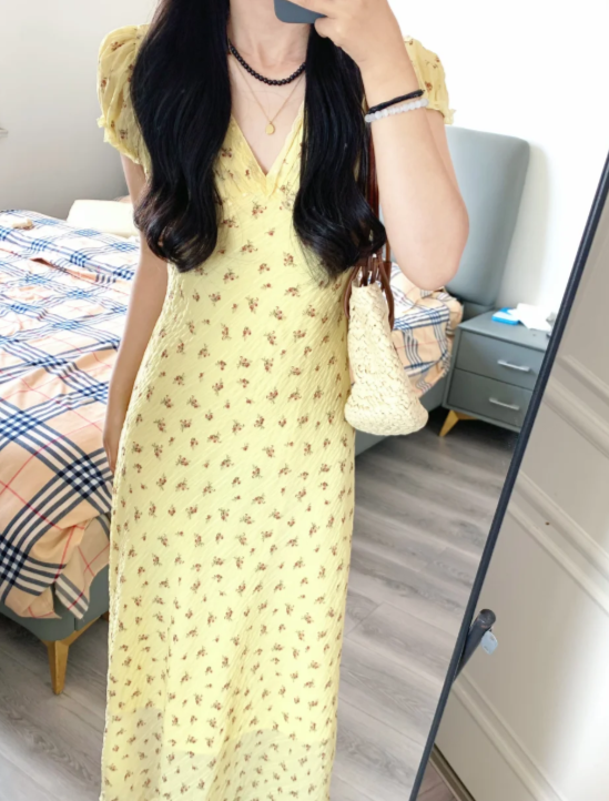 New Pretty French-style Elegant Summer Women's Long Dress C7581