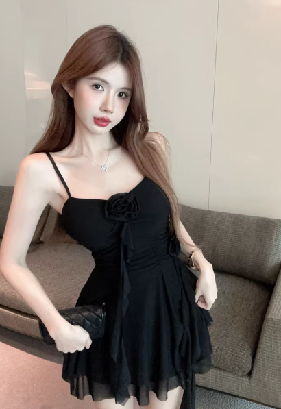 French-style 2026 New Pretty Women's Summer Short Dress C7284