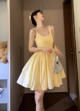French-style 2026 New Pretty Women's Summer Short Dress C7485