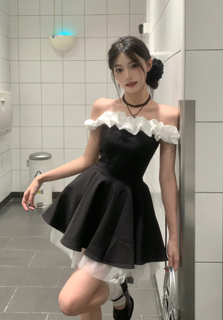 French-style 2026 New Pretty Women's Summer Short Dress C7688