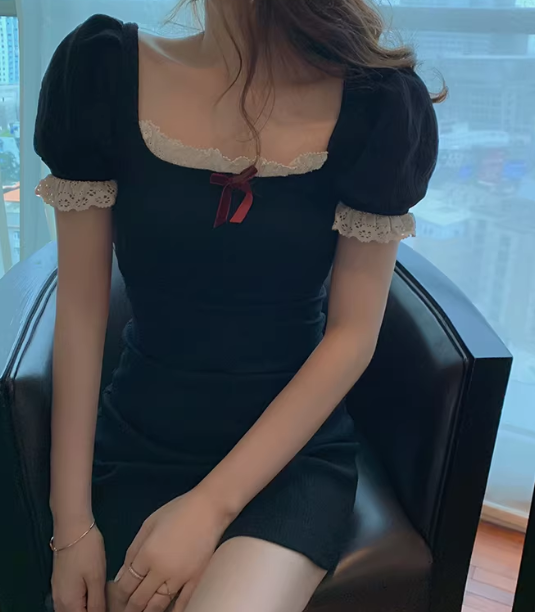 French-style 2026 New Pretty Women's Summer Short Dress C7689
