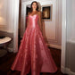 Robe de soirée en satin rose à col en cœur et coupe trapèze, longueur au sol, robe de bal BD2519