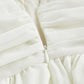 Vintage A line Straps White Chiffon Homecoming Dress 18th Birthday Outfits C1063