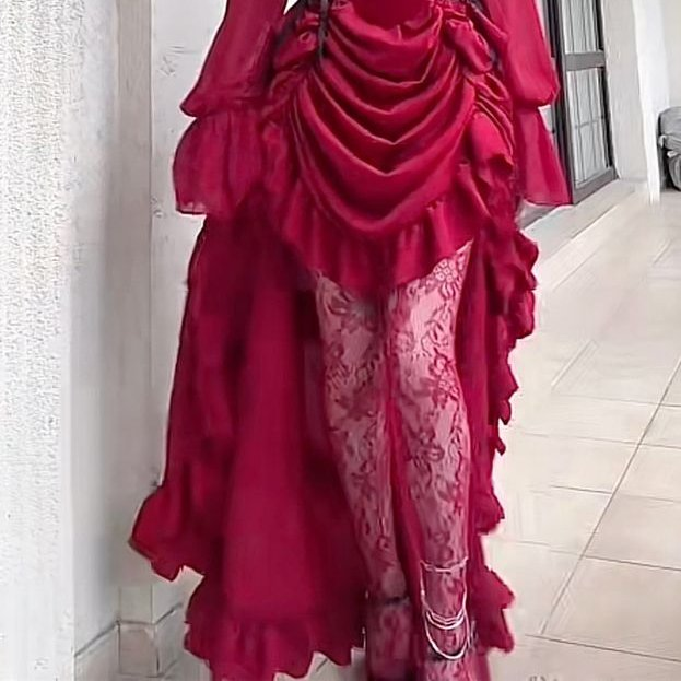 Elegant High Low Strapless Burgundy Satin Prom Dress Birthday Outfits With Sleeves C3533