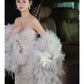 Elegant Mermaid Sweetheart Neckline Silver Sequin Evening Dress Long Prom Dresses C3511