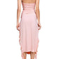 Simple Sheath Strapless Pink knee Length Homecoming Dresses C1737