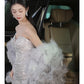 Elegant Mermaid Sweetheart Neckline Silver Sequin Evening Dress Long Prom Dresses C3511