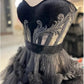 Lace Applique Prom Dresses Tiered Homecoming Dresses C372