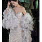 Elegant Mermaid Sweetheart Neckline Silver Sequin Evening Dress Long Prom Dresses C3511