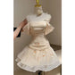 Cute A line Chiffon Straps Homecoming Dress with Ruched Bodice C1038