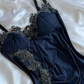Robe de bal sirène sexy à bretelles spaghetti en dentelle C617
