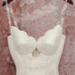 Elegant A Line Spaghetti Straps White Birthday Dress Satin Homecoming Dresses C448
