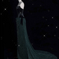 Elegant Mermaid Strapless Sequin Green Long Prom Dresses Evening Dress C3166