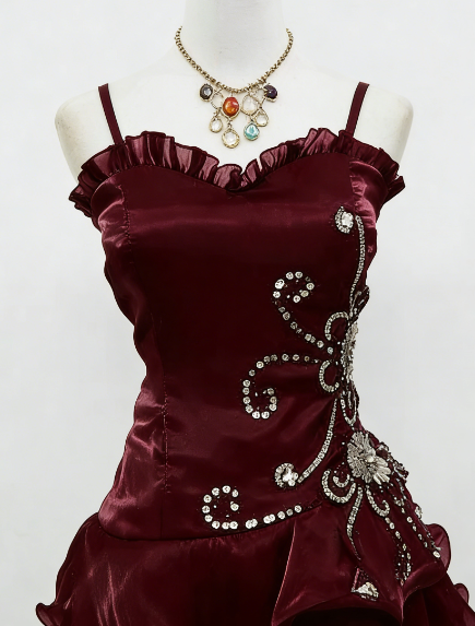 Robe de bal courte sans manches à bretelles fourreau sexy B386