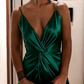 Modest Sheath Spaghetti Straps Gold Long Prom Dresses Evening Dress C2836