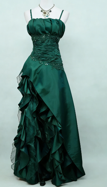 Vintage High Low Spaghetti Straps Grape Taffeta Long Prom Dresses Evening Gowns C3047