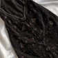 Vintage Sheath V Neckline Long Black Prom Dresses Evening Dress With Beads C3111
