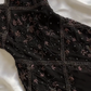 Vintage Sheath V Neckline Long Black Prom Dresses Evening Dress With Beads C3111