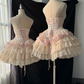 Sweet 16th Pink Ball Gown Spaghetti Straps Satin Short Homecoming Dress Birthday Outfits C4603