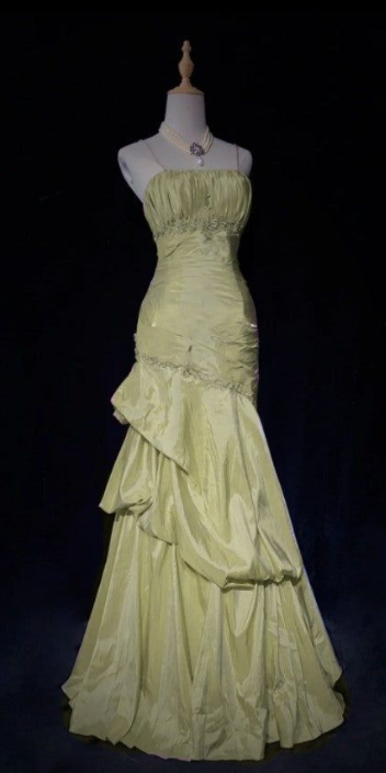 Pretty A Line Spaghetti Straps Satin Long Prom Dresses Formal Dress C4644