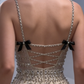 Gorgeous Mermaid Spaghetti Straps Satin Beads Long Prom Dresses Formal Dress C4709