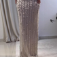 Gorgeous Mermaid Spaghetti Straps Satin Beads Long Prom Dresses Formal Dress C4709