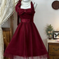 Pretty A Line Halter Satin Chiffon Short Homecoming Dress 16th Birthday Outfits C4796