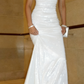 Shiny Mermaid Spaghetti Straps Satin Sequin Long Prom Dresses Formal Dress C5323