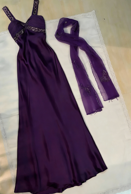 Pretty A Line Sweetheart Satin Sequin Long Prom Dresses Formal Dress C5758