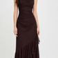 Shiny A Line Halter Chiffon Sequin Long Prom Dresses Formal Dress C5759