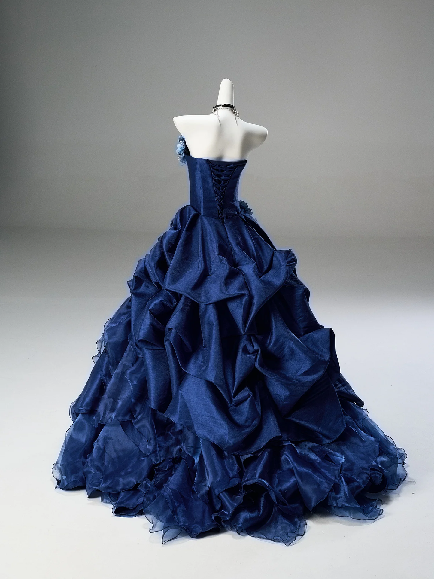 Vintage Ball Gown Strapless Satin Long Prom Dress, Evening Dress C6208
