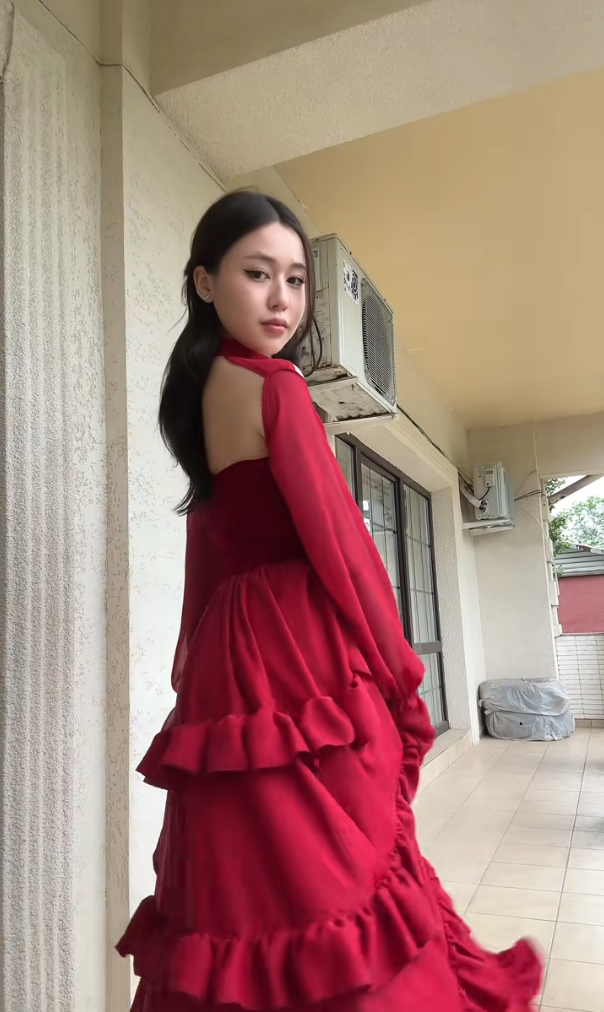 Elegant High Low Strapless Burgundy Satin Prom Dress Birthday Outfits With Sleeves C3533