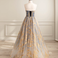Robe de bal sans bretelles longueur au sol bleu longues robes de bal Sweet 16 robe B006