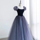 Princess Ball Gown Floor Length Short Sleeves Tulle Prom Dress B014