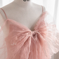 Ball Gown Sleeveless Pink Tulle Prom Dress B016