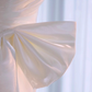 Beautiful High Low Spaghetti Straps Satin White Wedding Dresses B019