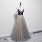 Simple A line Sleeveless Tulle Prom Dress B021