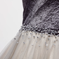 Simple A line Sleeveless Tulle Prom Dress B021