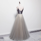 Simple A line Sleeveless Tulle Prom Dress B021