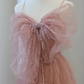 Ball Gown Sleeveless Pink Tulle Prom Dress B022