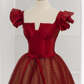 Robe de bal princesse robe de bal en tulle rouge B023