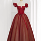 Robe de bal princesse robe de bal en tulle rouge B023