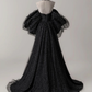 Black A- Line Tulle Long Prom Dress Long Formal Dress B072