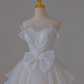 Robe de bal Vintage manches courtes robes de mariée longues blanches B084