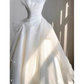 Robe de bal vintage sans bretelles en tulle blanc robes de mariée B088