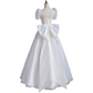 Princess A line White Satin Long Wedding Dresses B092
