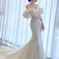 Ball Gown Strapless White Satin Long Wedding Dresses B093