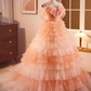 Vintage Ball Gown Short Sleeves Ruffles Sweet 16 Dresses B097