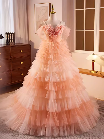Vintage Ball Gown Short Sleeves Ruffles Sweet 16 Dresses B097