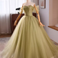 Robe de bal Vintage manches courtes vert doux 16 robes B098